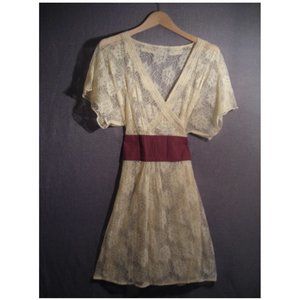 Free People vintage kimono style cream lace dress- NEW